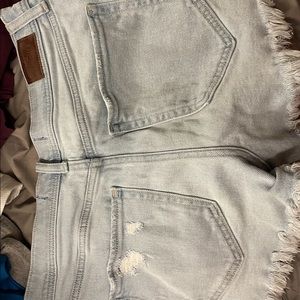 Cute trendy ripped denim shorts